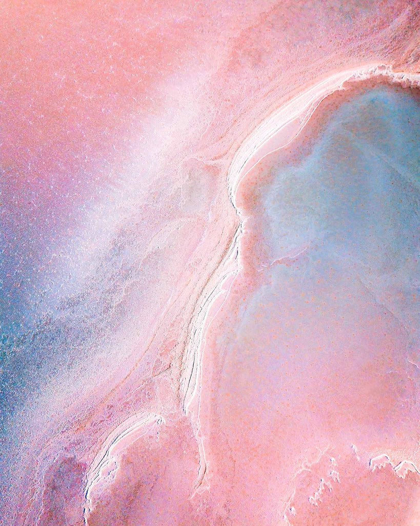 western australia pink and blue textures - aerial photography prints 