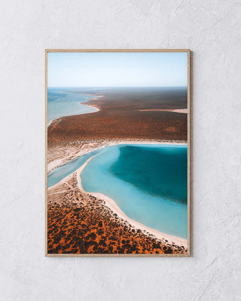 red and blue wall art prints - shark bay - australia landscape photography prints