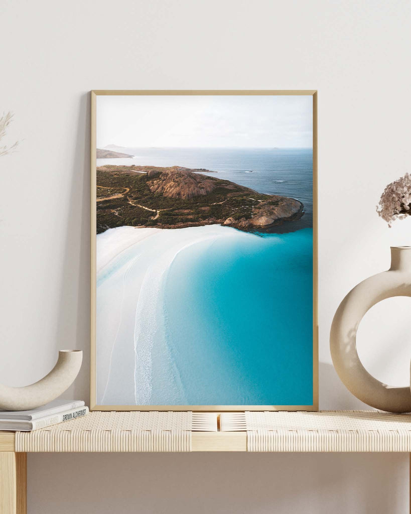 blue beach wall art prints - esperance - photography prints australia - lola hubner